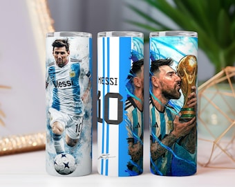 Messi Soccer Legend Tumbler Wrap: Sports Champion Design (Digital Download)