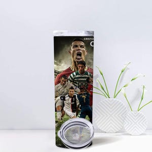 Ronaldo Tumbler Wrap: Siuuu Soccer Star, Anime Style (PNG Digital File) image 3