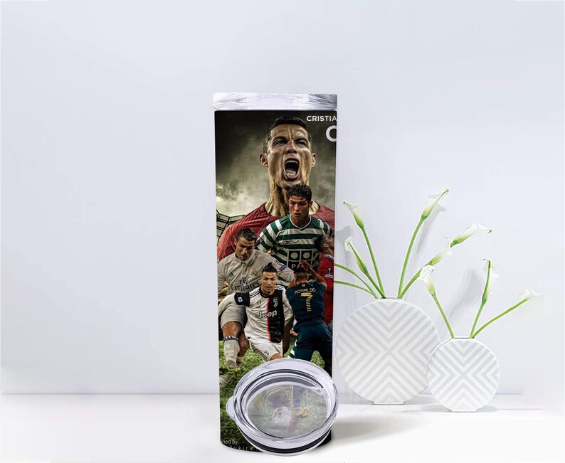 Ronaldo Tumbler Wrap: Siuuu Soccer Star, Anime Style (PNG Digital File) image 3