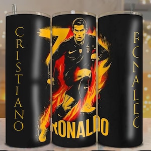 Envoltura para vaso de 20 oz de CR7 Ronaldo PNG / Archivo de sublimación digital Siuuu Soccer Star / Descarga de envoltura de fútbol estilo anime / Regalo para fan de CR7