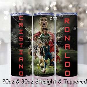 Ronaldo Tumbler Wrap: Siuuu Soccer Star, Anime Style (PNG Digital File) image 4