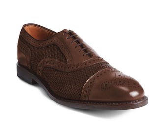 Men's Handmade Woven Leather Oxford Brogue Shoes