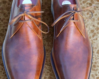 Zapatos Oxford de piel hechos a mano para hombre – Zapatos formales personalizados – Piel flor de primera calidad