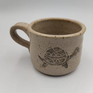 Vintage Sara Ireland Studio Pottery Turtle Mug Hand Thrown Speckled Stoneware