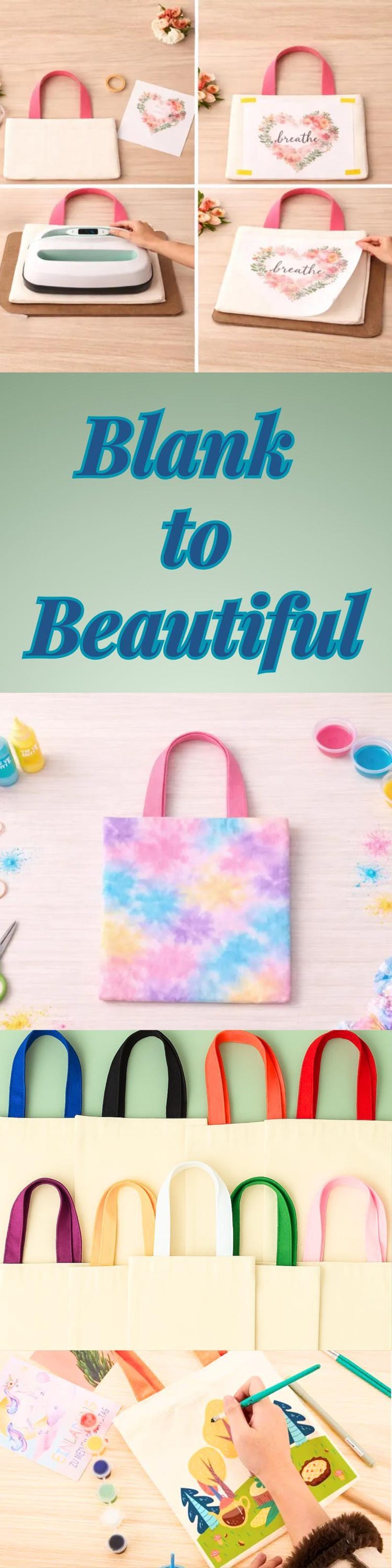 Blank Canvas Bag Eco Friendly Cotton Carrier Bulk Mini Tote Wholesale Craft Supply Diy Painting Project Customizable Fabric Handbag Colorful image 20
