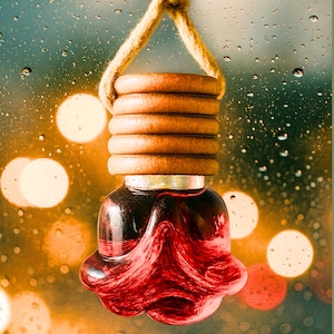 Auto Essential Diffuser Opknoping Ornament Achteruitkijkspiegel Accessoire Voertuig Aromatherapie Natuurlijke geur Hervulbare container Glasontwerp