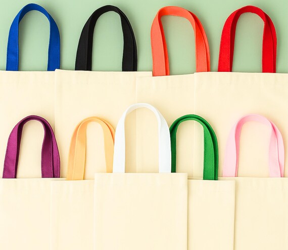 DIY custom colorful blank bulk mini tote canvas bag eco friendly painting tote bags for sublimation printing mini bag custom wholesale bags