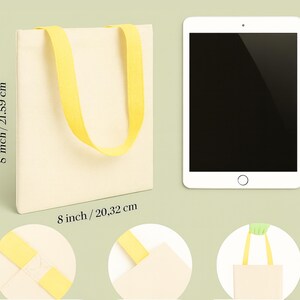 Blank Canvas Bag Eco Friendly Cotton Carrier Bulk Mini Tote Wholesale Craft Supply Diy Painting Project Customizable Fabric Handbag Colorful image 8
