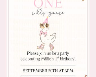 One Silly Goose Invitation Template