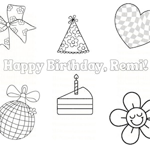 Groovy Birthday Coloring Sheet