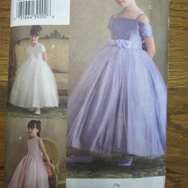 Girl's Fancy Dress Pattern VOGUE 8016 Flower Girl Confirmation Party  Sz 5 6 6X Uncut