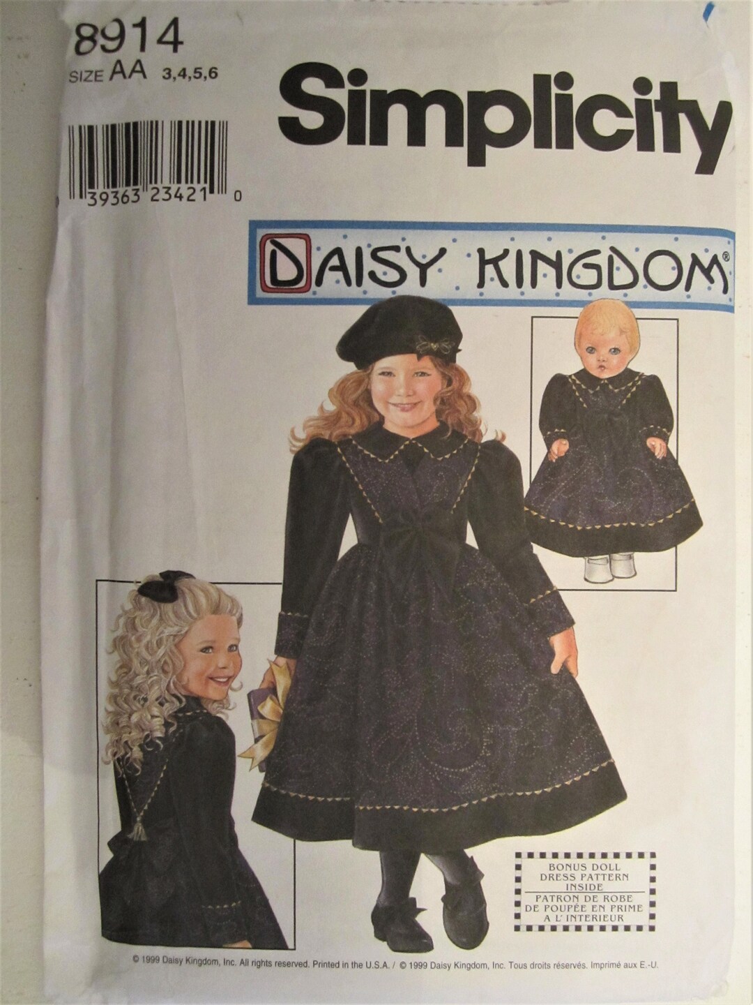 Simplicity 8914 Daisy Kingdom Dress & Doll Dress Pattern Uncut Etsy
