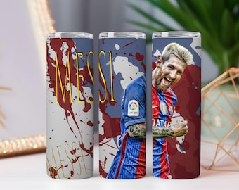 CONFEZIONE DA 2 Tumbler Wrap Lionel Messi World Cup – 20 oz Skinny PNG (download digitale)