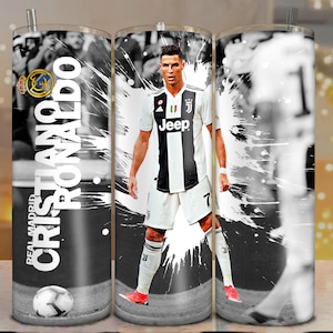 Vaso Ronaldo CR7 PNG - Diseño de sublimación de 20 oz / Vaso para aficionados al fútbol / Descarga digital de CR7