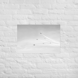 Fighter Jets Poster: Black & White Military Aviation Photography