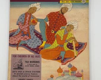 Revista Children’s Digest (octubre de 1954) Historias clásicas, cómics e ilustraciones