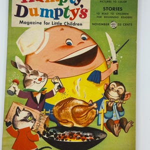 Humpty Dumpty Magazine (november 1954) Children's Stories, Puzzles