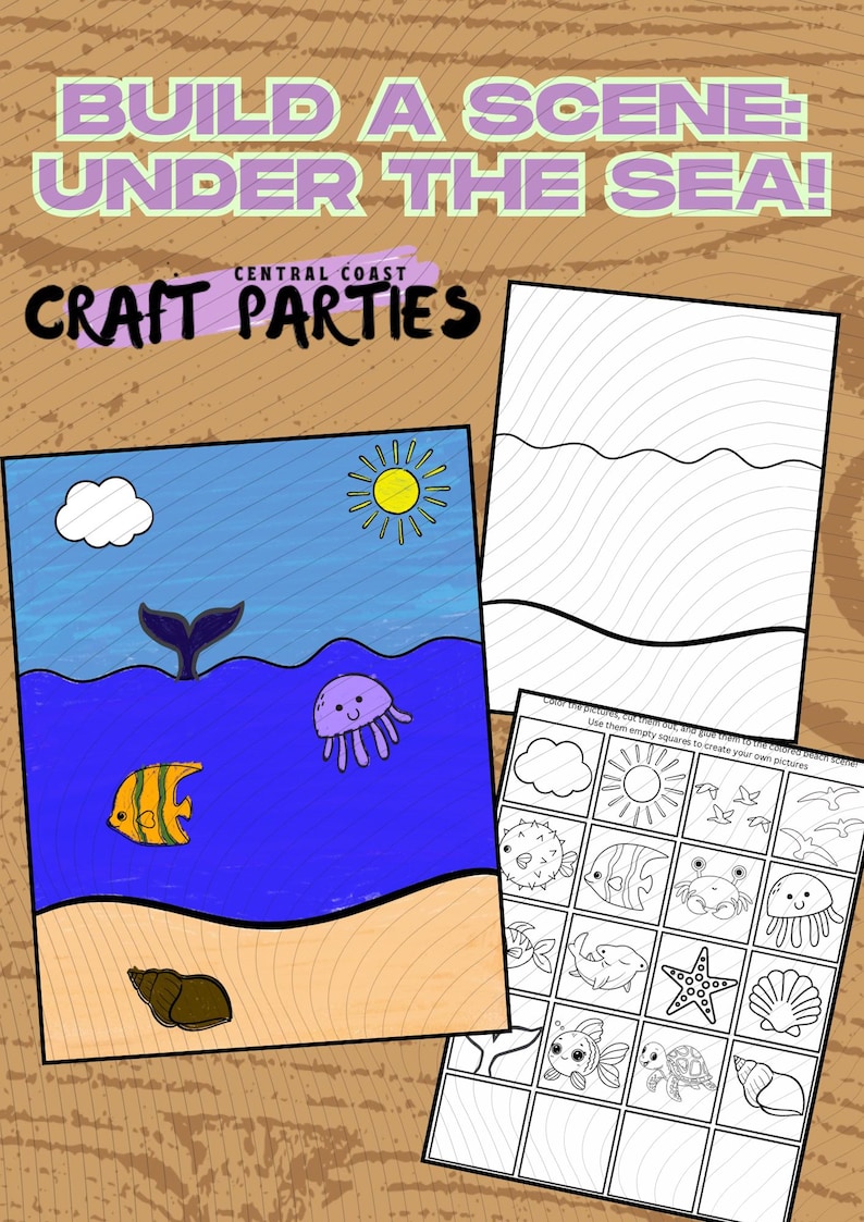 Under the Sea Build-a-scene Printable | Ocean Preschool Craft Center ...