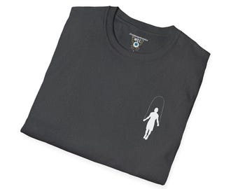 Jump Rope Silhouette T-Shirt | Minimalist Fitness Athletic Tee