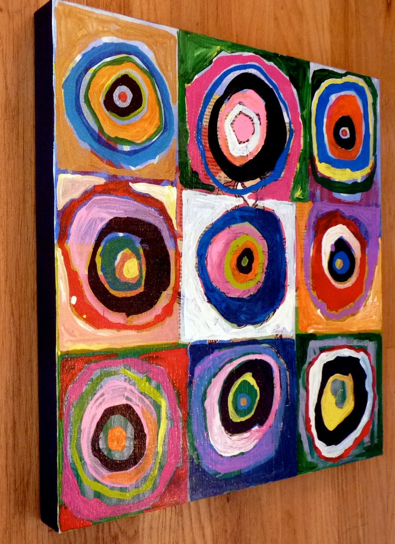 Circles 20 x 20 x 1 1/2 original acrylic painting circle art Etsy