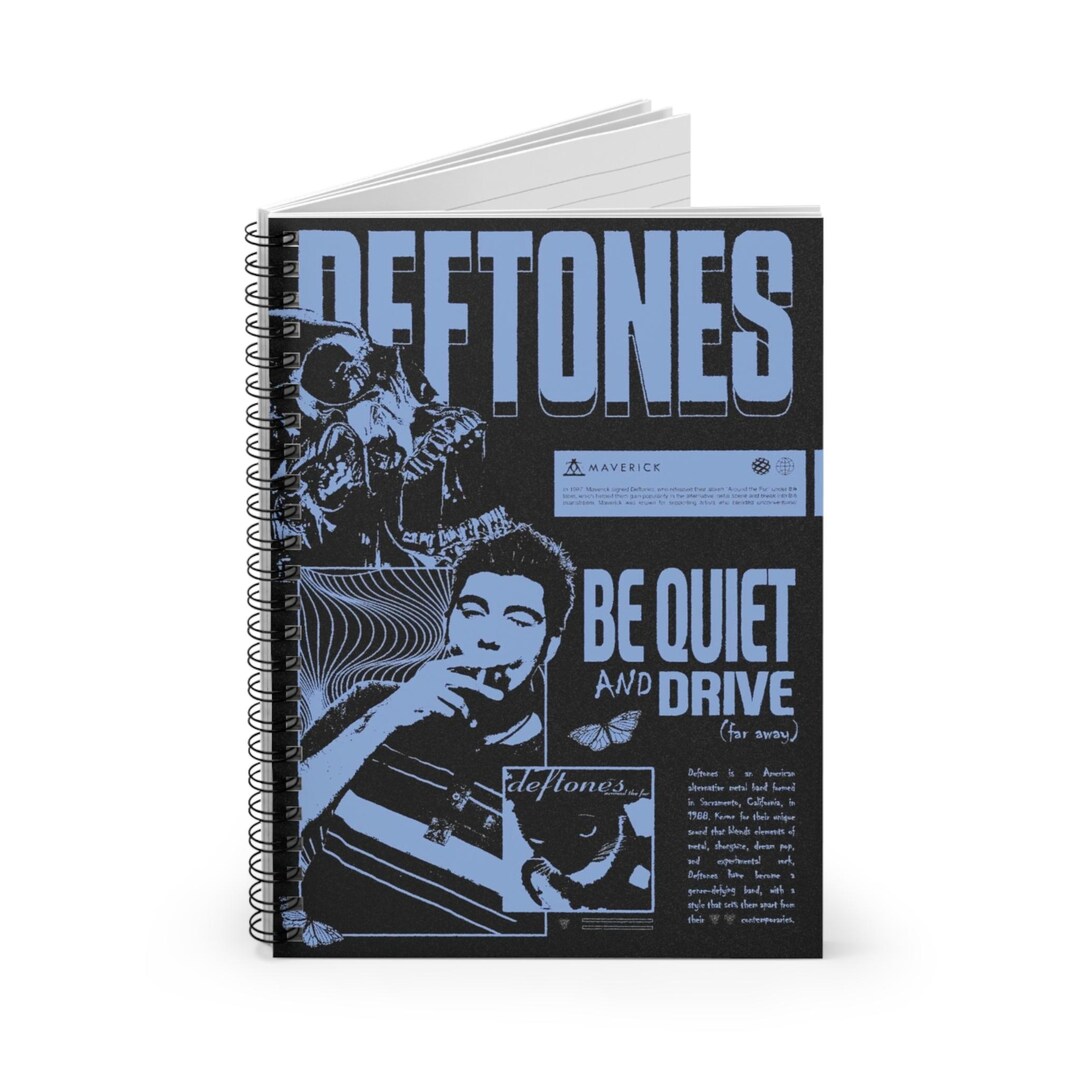 Spiral Notebook - Ruled Line, Deftones Band Notebook, Back to School ...