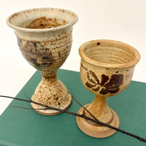 Juego de copas de cerámica vintage de estilo ecléctico