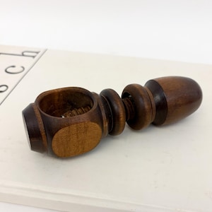 Vintage Wooden Primitive   Corkscrew Nutcracker
