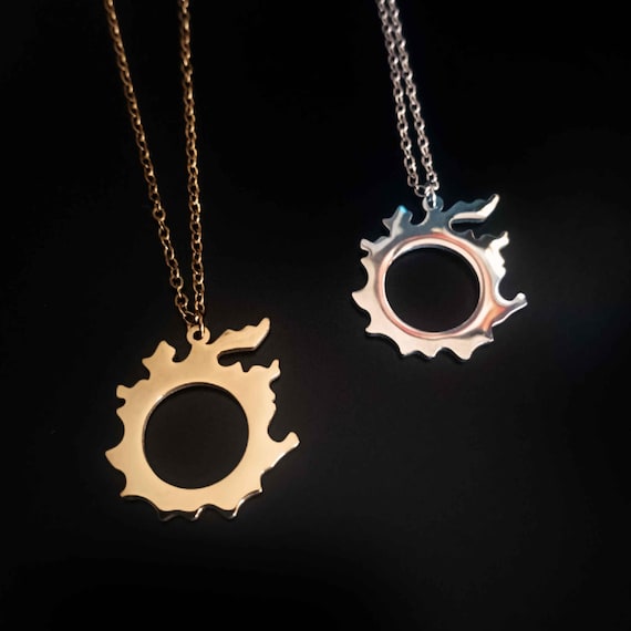 Final Fantasy 14 Meteor Symbol Stainless Steel Necklace FFXIV Cosplay