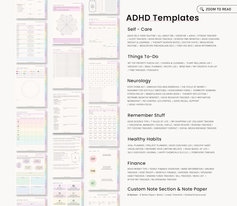 ADHD Digital Planner (made by an ADHD Coach) for Goodnotes, iPad & Android. Adhd Digital Planner, Planner Adhd, Adult ADHD daily planner
