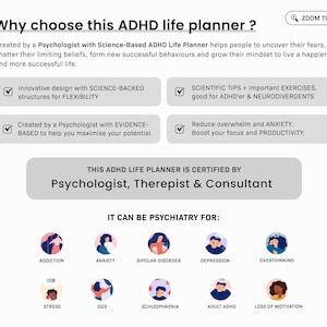 ADHD Digital Planner, Daily ADHD Planner, Adult ADHD Planner, 2026 Digital Planner, Neurodivergent Planner,  Goodnotes Planner, adhd Planner