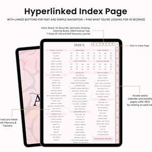 ADHD Digital Planner for Goodnotes, iPad & Android.  Adult ADHD daily planner, self care + habit tracker, based on science. Planner ADHD