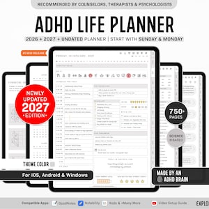 ADHD Digital Planner, Daily ADHD Planner, Adult ADHD Planner, 2027 Digital Planner, Neurodivergent Planner,  Goodnotes Planner, adhd Planner