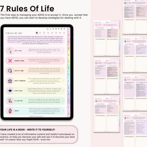ADHD Digital Planner (made by an ADHD Coach) for Goodnotes, iPad & Android. Adhd Digital Planner, Planner Adhd, Adult ADHD daily planner