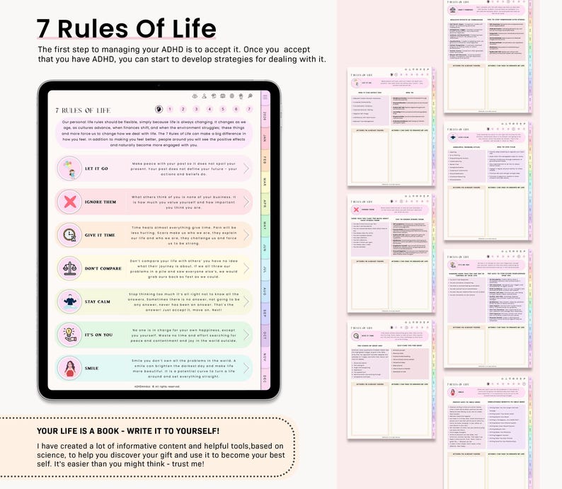 ADHD Digital Planner, Adult ADHD Planner, 2026 Digital Planner, Neurodivergent Planner, Daily ADHD Planner, Goodnotes Planner, Adhd Planner