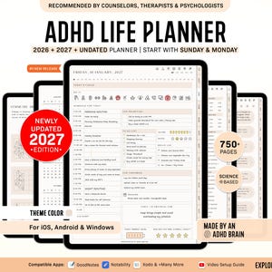 ADHD Digital Planner, ADHD Daily Planner, Adhd GoodNotes Planner, Adhd Adult Planner, Planner Adhd, 2027 Digital Planner, Adhd Life Planner