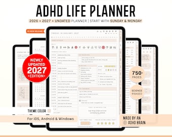 ADHD Digital Planner, ADHD Daily Planner, Adhd GoodNotes Planner, Adhd Adult Planner, Planner Adhd, 2027 Digital Planner, Adhd Life Planner