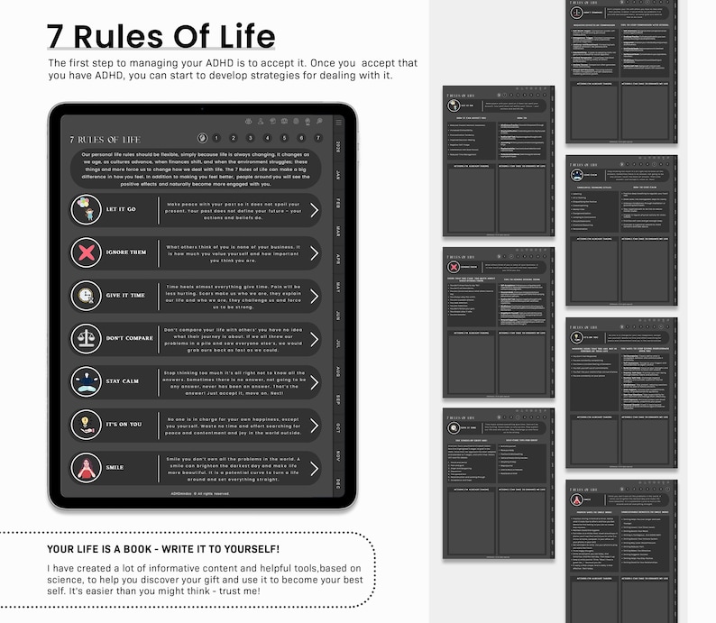 ADHD Digital Planner, Daily ADHD Planner, Adult ADHD Planner, 2026 Digital Planner, Neurodivergent Planner,  Goodnotes Planner, adhd Planner