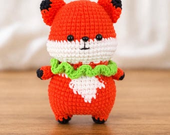 Crochet Fox Plush | Handmade Amigurumi Woodland Animal Toy Gift, 5 inch