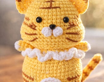Crochet Tiger Plush Handmade Amigurumi Tiger Stuffed Animal Cute Tiger Gift Nursery Decor