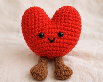 Handmade Crochet Heart Plush | Amigurumi Love Gift | Ready to Gift