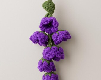 Crochet Lily of the Valley Plush Handmade Flower Charm Decor Gift