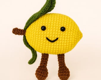 Fresh Kawaii Lemon Crochet Fruit Keychain Bag Charm Cute Gift