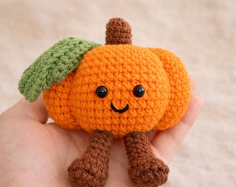 Adorable Crochet Pumpkin Plush | Cute Amigurumi Fall Decor | Autumn Gift