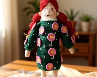 Handmade crochet ugly doll funny rag doll quirky plush toy unique gift cute decor