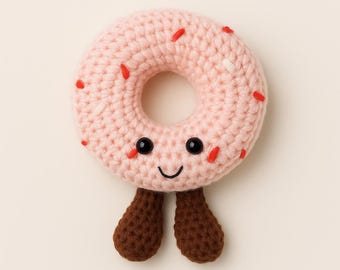 Adorable Crochet Donut Plush Kawaii Amigurumi Dessert Room Decor Gift