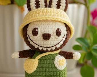 Adorable Soft Crochet Labubu Plush Amigurumi Doll Cute Figure Gift