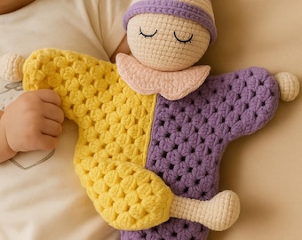 Adorable Soft Crochet Baby Lovey Plush Doll Comfort Nursery Gift