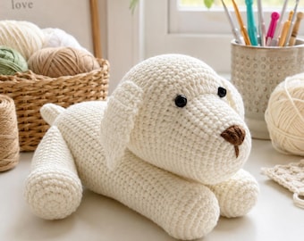 Crochet Labrador Plush, Dog Dad Father’s Day Gift, Handmade Puppy Decor