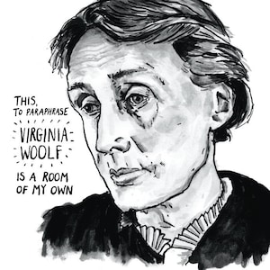 Virginia Woolf poster print Great Writers