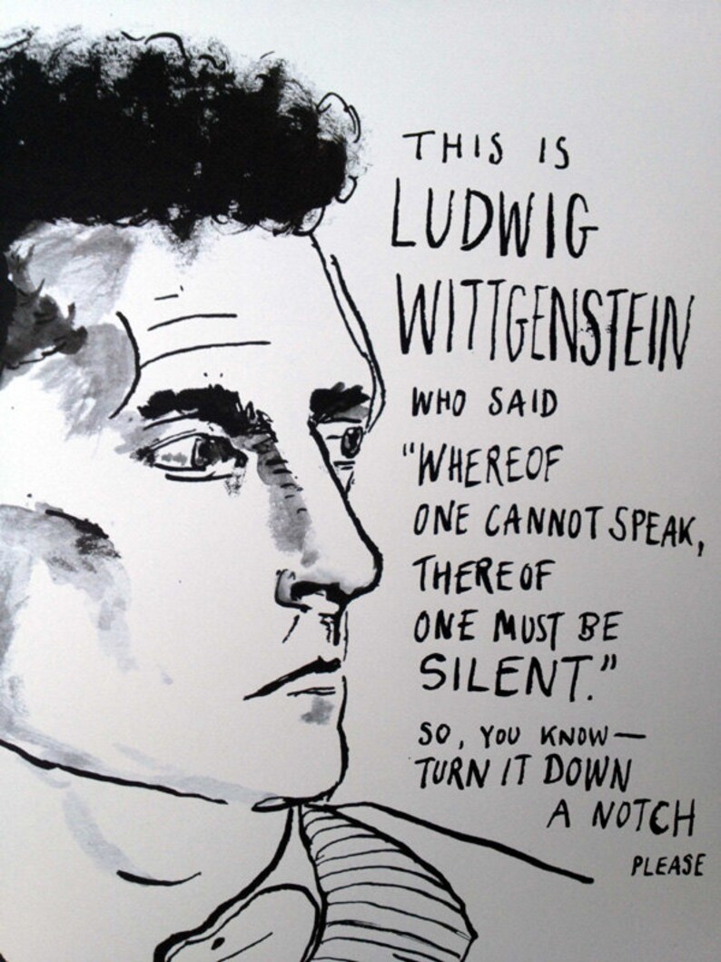 Ludwig Wittgenstein Poster Print Famous Philosopher Etsy